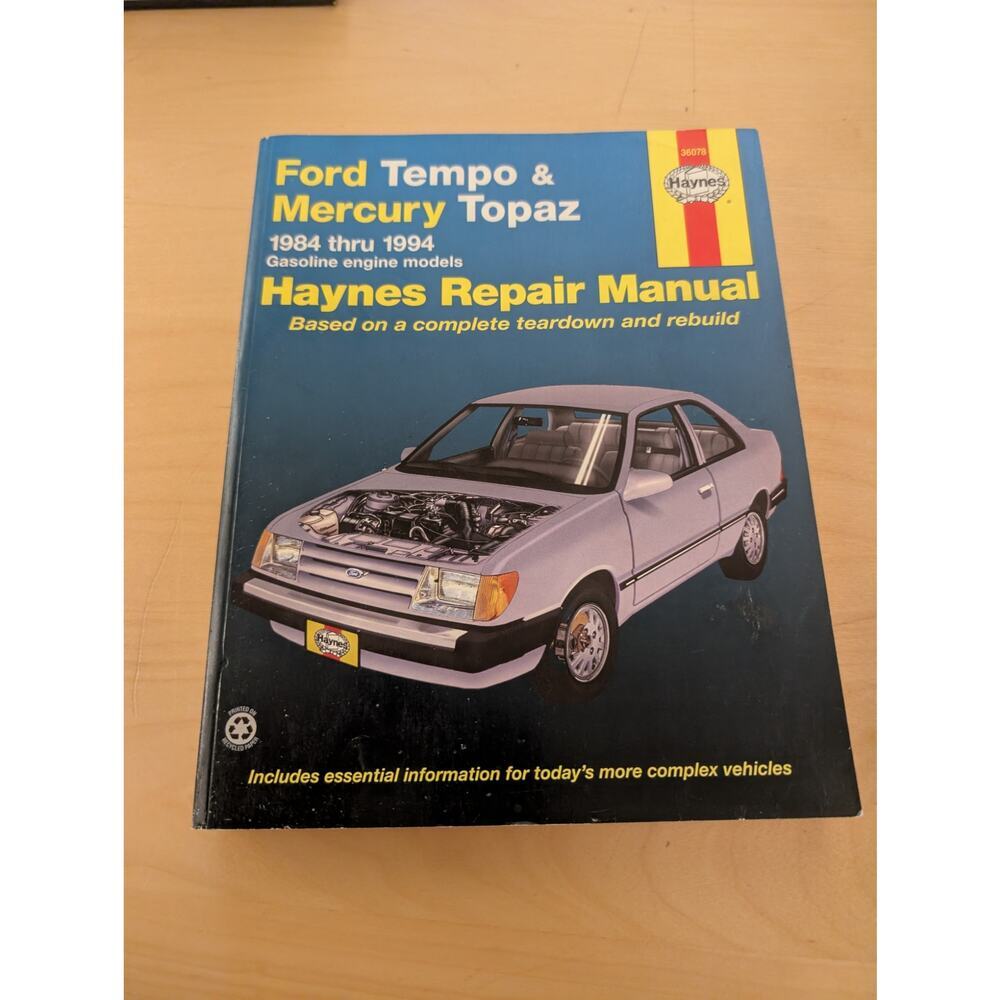 ♥️Haynes Mercury Topaz 84-94 Manual